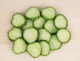 fresh cucumbers slices