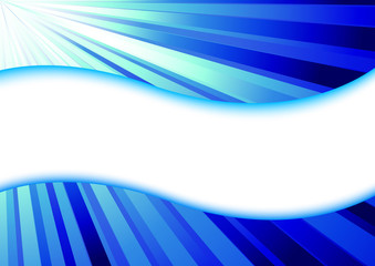 Glowing effect - business card in blue; clip-art