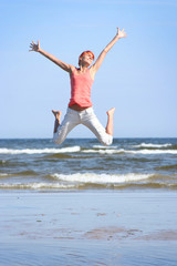 on the beach