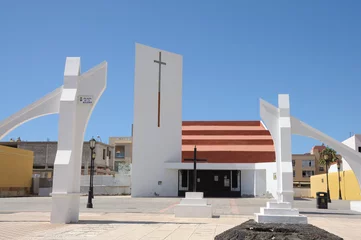 Poster Church in Corralejo, Canary Island Fuerteventura, Spain © philipus