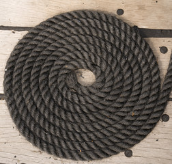 Coil of Rope on a ship