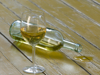 glas mit flasche
