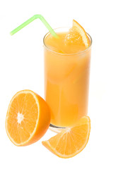 Oranges with fresh juice