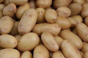Potatoes in a market