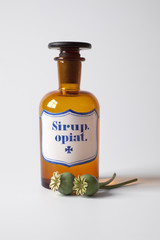Antiqe medical opium syrop bottle