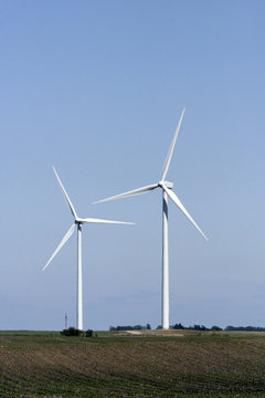 Two wind turbines