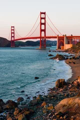 Fotobehang Golden Gate Bridge bij zonsondergang © Andy