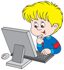 Boy with computer