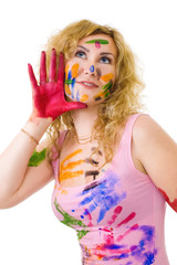 creative painter woman