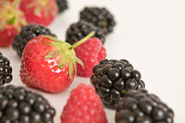 Erdbeeren, Himbeeren und Brombeeren