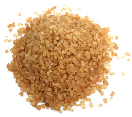 tas de gros cristaux de sucre de canne
