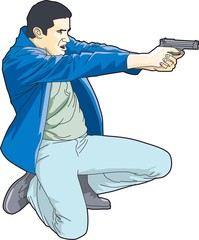 Man Holding Gun