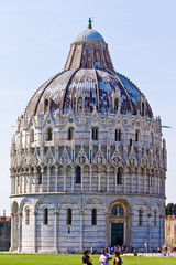 Baptistery near the leaning tower of Pisa Italy