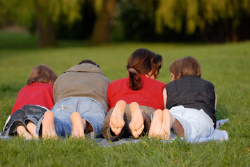 Family in park