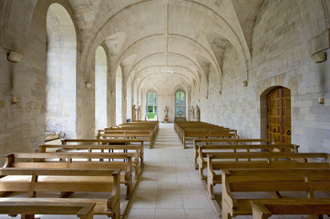 france; normandie; bec hellouin : abbaye b&eacute;n&eacute;dictine