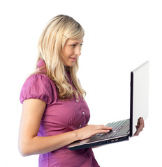 Young woman with laptop