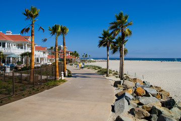 Beach in San Diego - obrazy, fototapety, plakaty