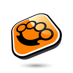 schlagring waffe aggressiv logo