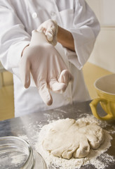 Female Chef With Glove.