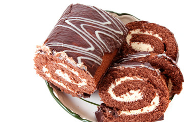 Peaces of cake isolated