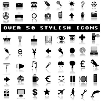 Over 50 Stylish Icons With Shadow Reflections