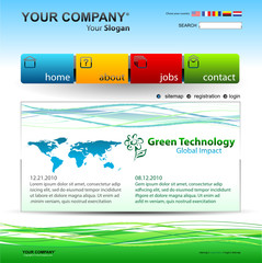 Vector editable website template