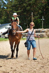 Little riding horse