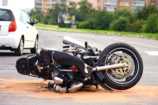 Fototapeta motorbike accident