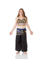 Young belly dancing girl