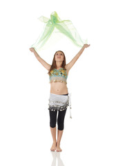 Young belly dancing girl
