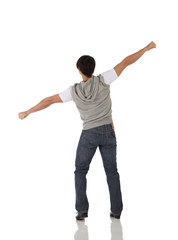 Single male tap dancer