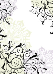 abstract floral frame with space for text