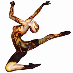 Artist mit akrobatischen Elementen