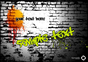 brick wall background with copyspace for your text