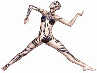 Artist mit akrobatischen Elementen