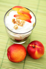 yogurt with muesli and fruit