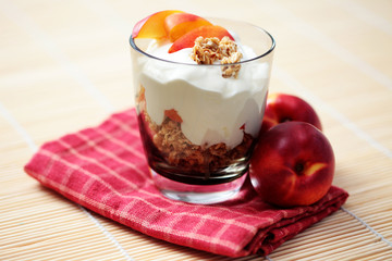 yogurt with muesli and fruit