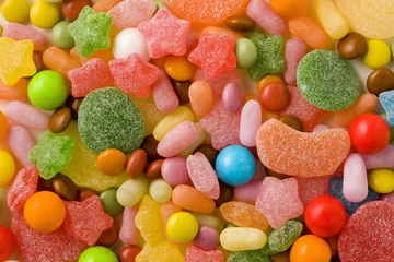 Foto op Plexiglas Snoepjes Kleurrijke snoepjes