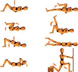 Gym posture and stretching instructions