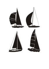 silhouette sailing vessel