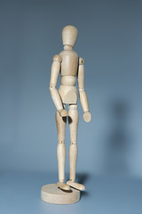 wooden statue of a man