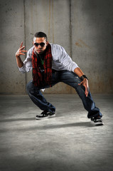 Fototapeta na wymiar Hip Hop Man Dancing