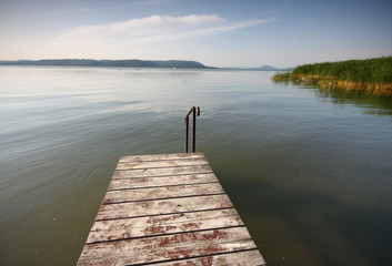 pier in lake