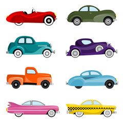 old cars vector