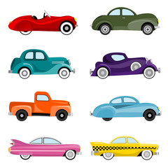 old cars vector