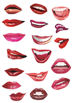 eighteen women lips