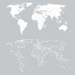 graue Weltkarte