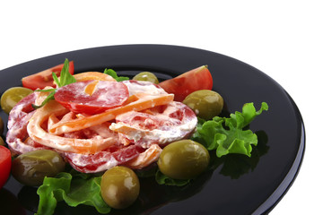 tomatoes salad and olives