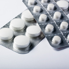 médicaments en gros plan