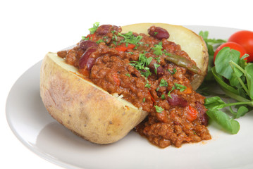 Baked Potato with Chilli con Carne